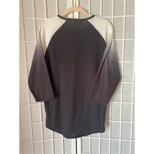 LuLaRoe Randy- Black and White with Ombré Sleeve- Medium- NWOT